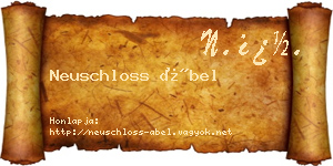 Neuschloss Ábel névjegykártya